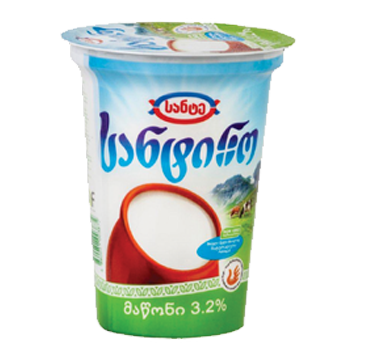 "სანტინო" მაწონი 3.2% 400გრ.