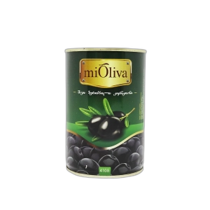 კონსერვი ზეთისხილის "Mioliva" შავი კურკიანი 400გრ