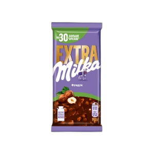შოკოლადის ფილა "მილკა" რძიანი შოკოლადი თხილით 140გრ