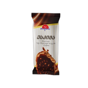 ნაყინი ჯოხზე "ესკიმა" შოკოლადის/შავი შოკოლადის სარკალში არაქისით 130მლ