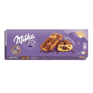 ბისკვიტი "მილკა" შოკოლადის შიგთავსით და ნატეხებით 175გრ