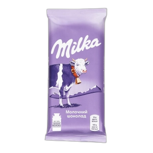 შოკოლადის ფილა "მილკა" რძიანი შოკოლადი 90გრ