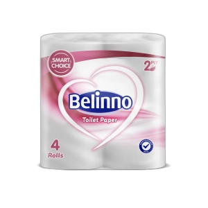 ტუალეტის ქაღალდი "ბელინო" 2 ფენიანი 4ც