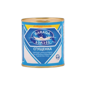 შესქელებული რძის შემცველი პროდუქტი "ბარაქა" მოუხარშავი 8,5% 370გრ