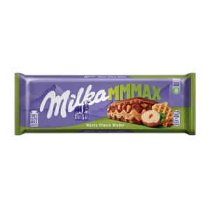 შოკოლადის ფილა "მილკა" თხილის პასტით, დაქუცმაცებული თხილით და ვაფლით 270გრ