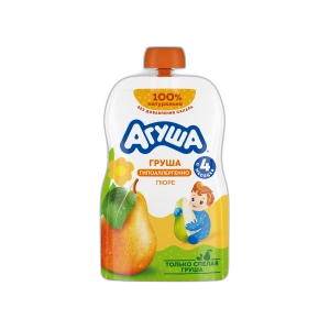 ხილის ფაფა "აგუშა" მსხალი 90გრ