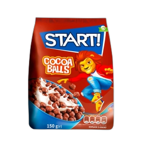 ფანტელი სიმინდის ”სტარტი” შოკოლადის ბურთები 150გრ