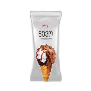 ნაყინი "ნუვო" ვანილის/კარამელით/რძიანი შოკოლადის სარკალში 130მლ