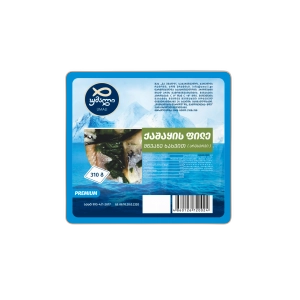 თევზი "უმალი" ქაშაყის ფილეს სალათი ხახვით და მწვანილით 310გრ