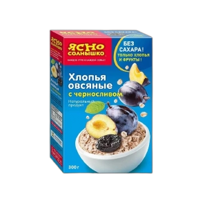 ფანტელი შვრიის "სოლნიშკო" ქლიავით 300გრ