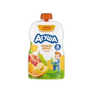 ხილის ფაფა "აგუშა" მულტიხილი 90გრ