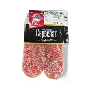 ძეხვი ნედლად შებოლილი "ალანი" სერველატი დაჭრილი 80გრ