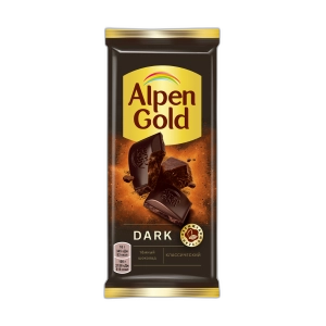 შოკოლადის ფილა "ალპენ გოლდი" შავი შოკოლადი 85გრ