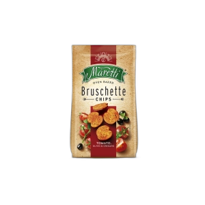 პურის ორცხობილა ბრუსკეტი "მარეტი" პომიდორი, ზეთისხილი და ორეგანო 140გრ