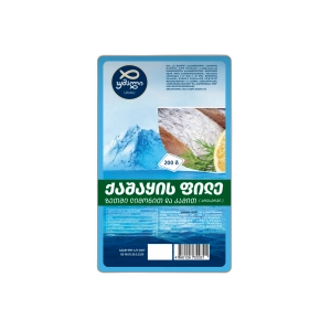 თევზი "უმალი" ქაშაყის ფილე ზეთში ლიმონით და კამით 200გრ