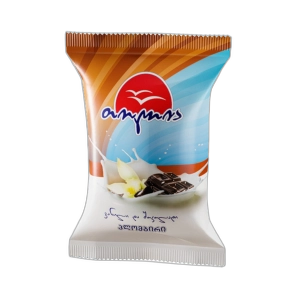 ნაყინი ჭიქის "თოლია" ვანილი/შოკოლადი 110მლ