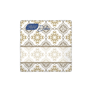 ხელსახოცი "პერო" 3ფ ოქროსფერი ორნამენტი 33*33 20ც