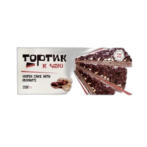 ვაფლის ტორტი "ბისმაკი" შოკოლადის მიწისთხილით 250 გრ