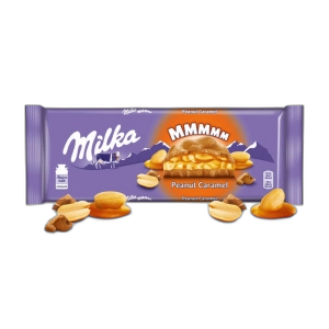 შოკოლადის ფილა "მილკა" არაქისის და კარამელის შიგთავსით 276 გრ