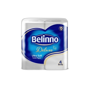 ტუალეტის ქაღალდი "ბელინო" დელუქსი 3 ფენიანი 4ც