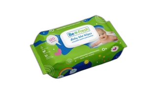 BE FRESH სველი ხელსახოცი მწვანე საბავშვო 120ც 0-3წ (ბი ფრეში)