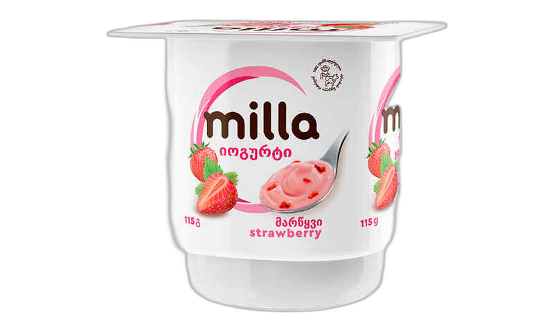 იოგურტი / მილა / მარწყვის 3.5% / 115გრ