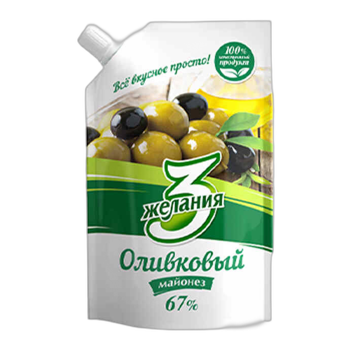 მაიონეზი/ 3 ჟელანია / ზეთისხილის 67% / დოი-პაკი / 190გრ