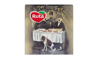 /ხელსახოცი / RUTA / ქეიფი ვაზის ტალავერში 33x33 20 ფურც. 2 ფენიანი ნახატით