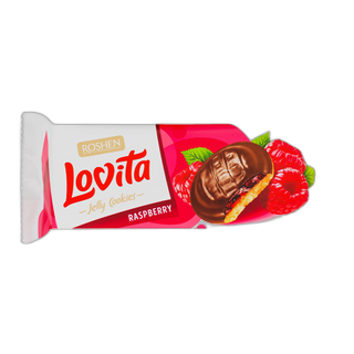 ორცხობილა/ როშენი / Lovita / ჟოლოს გემოთი /135გრ
