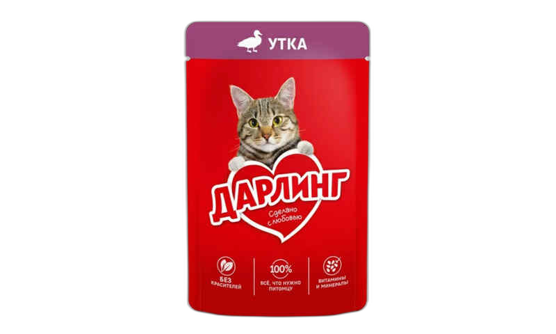 კატის საჭმელი /დარლინ/იხვის ხორცით/75გ