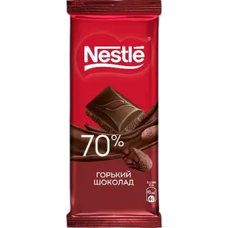 შოკოლადის ფილა /ნესტლე/მწარე შოკოლადი 70% /82გრ