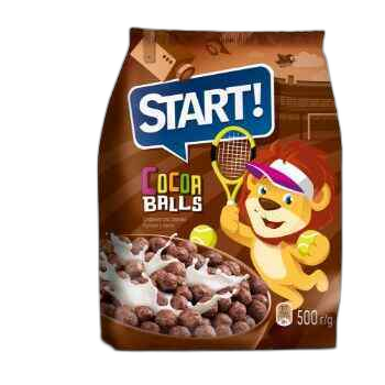 ბურბუშელა /სტარტი /შოკოლადის ბურთები/ 500გრ პაკეტში