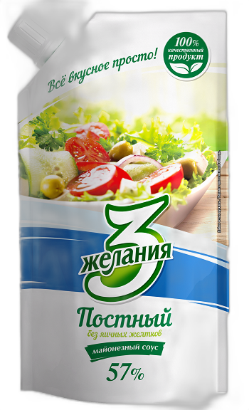 მაიონეზი სამარხვო 57% დოი-პაკი /3 ჟელანია/ - 380გრ X 30 ც/ყ
