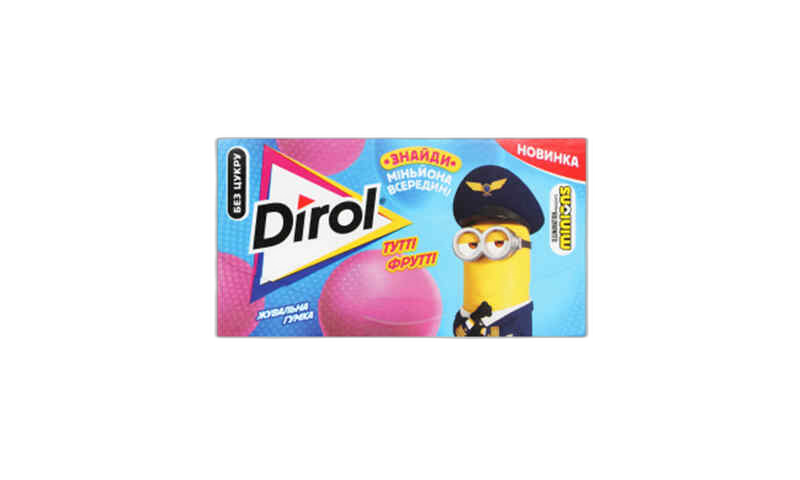 საღეჭი რეზინი / დიროლი საბავშვო ხილის ასორტი / 13.5 გრ