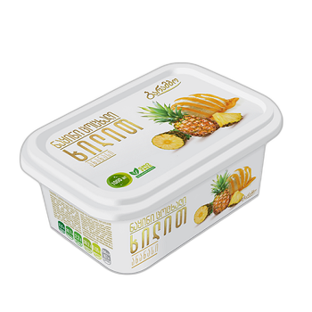 ნაყინი საოჯახო/ბარამბო/ ცოცხალი ხილით - ანანასი/1000მლ