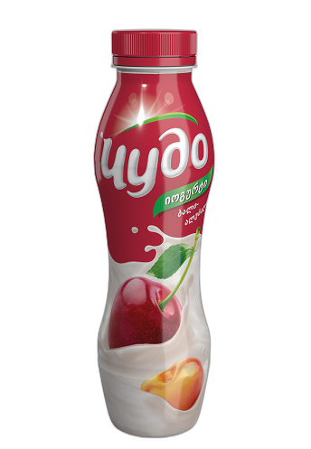 იოგურტი დასალევი /ჩუდო/ ალუბალი-ბალი 270გრ