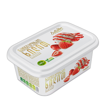 ნაყინი საოჯახო /ბარამბო/ცოცხალი ხილით - მარწყვი/1000მლ