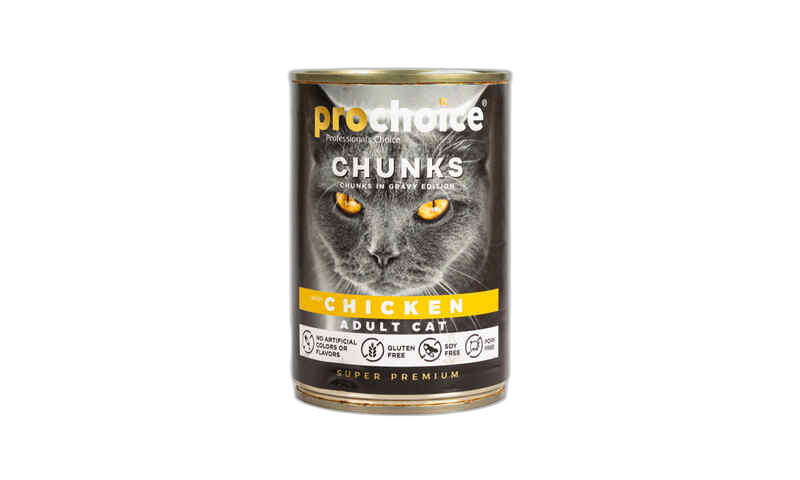 კონსერვი Prochoice კატისთვის ქათმის ხორცით 400გრ