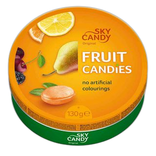 კანფეტი /C&H/ “Sky Candy” შერეული ხილის წვეთები 11*130 გრ