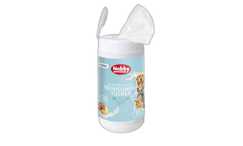 საწმენდი ხელსახოცები ძაღლებისთვის Nobby Peach 50 ც