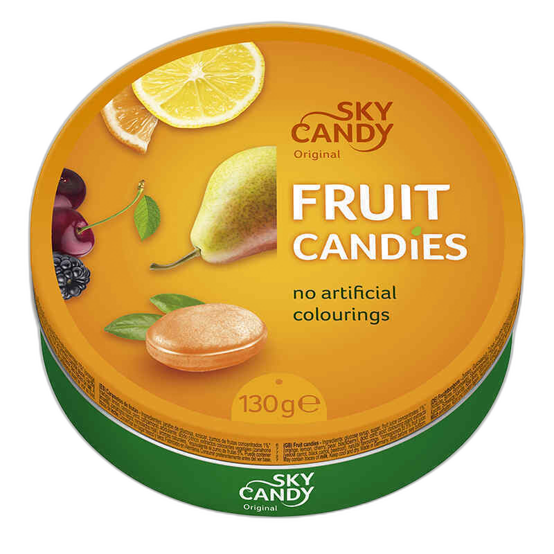 კანფეტი /C&H/ “Sky Candy” შერეული ხილის წვეთები 11*130 გრ