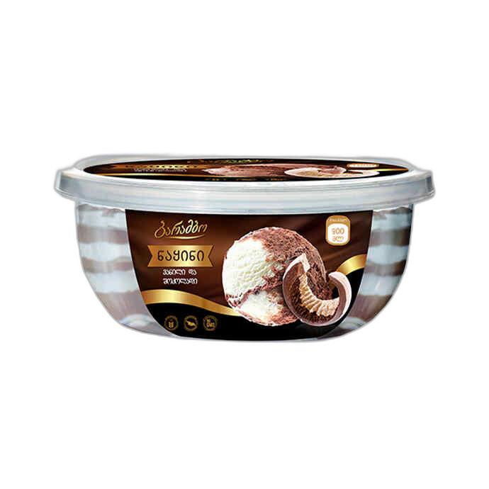 ნაყინი საოჯახო/ბარამბო/ვანილი-შოკოლადი /900მლ