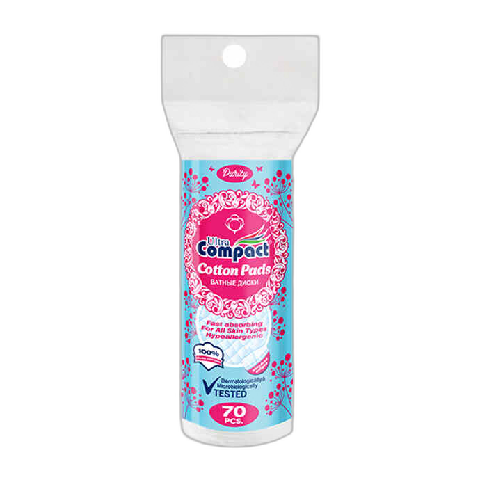 კოსმეტიკური ბამბა /კომპაქტი/70ც