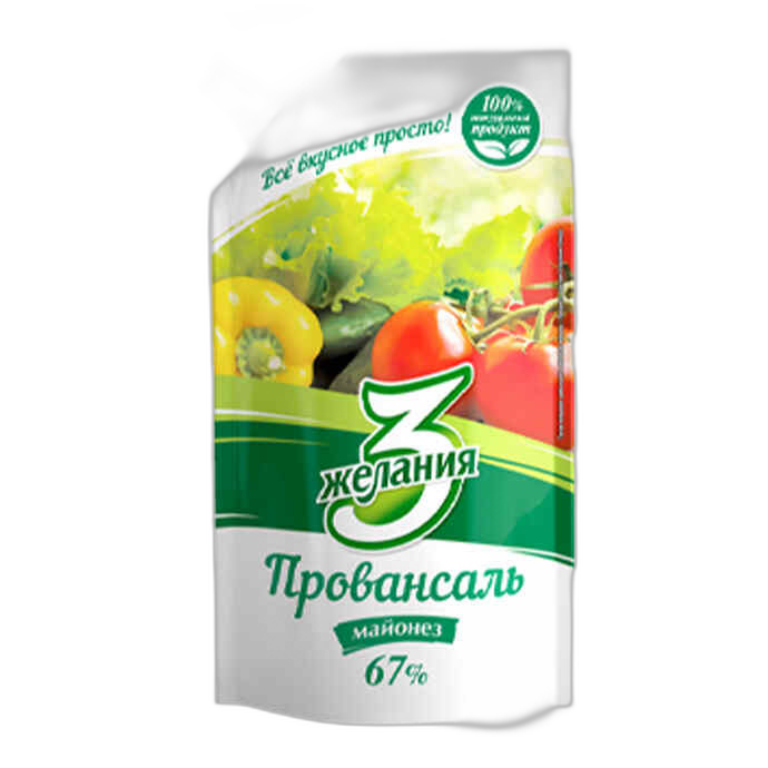 მაიონეზი პროვანსალი 67%  დოი-პაკი /3 ჟელანია/ - 380გრ  X 30 ც/ყ