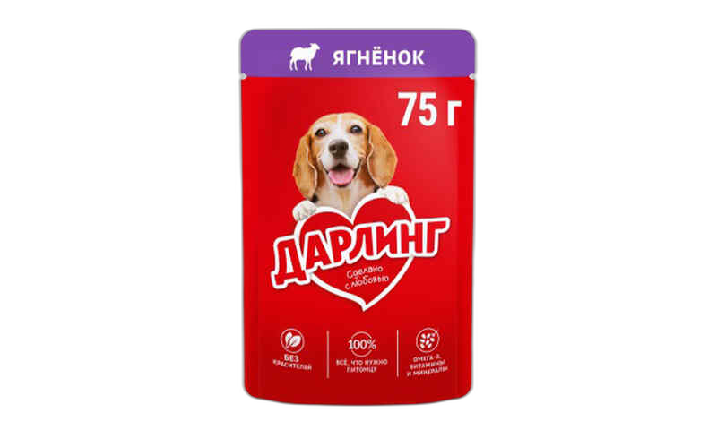 ძაღლის საჭმელი/ ბატკნის ხორცით / 75გ