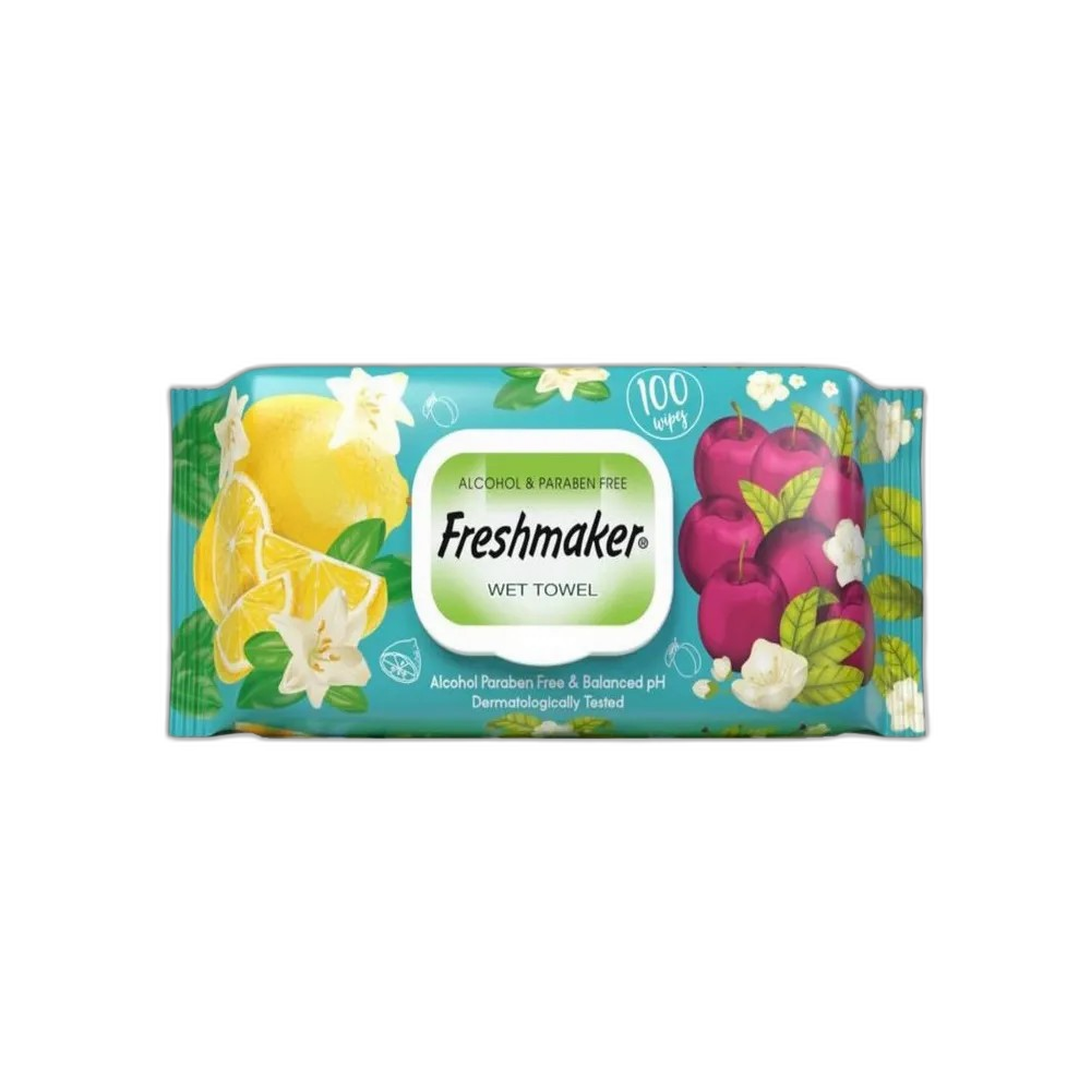 FRESHMAKER ბავშვის სველი ხელსახოცი ხილის 100 ცალიანი  8697817871842