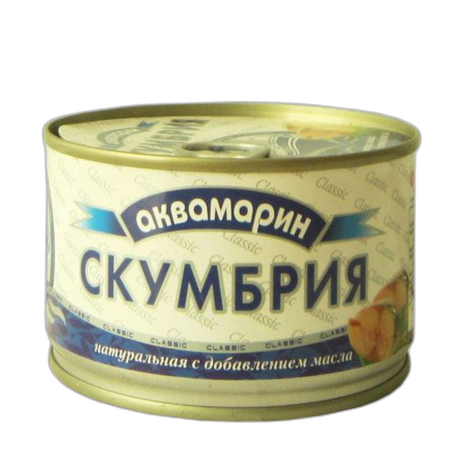 თევზის კონსერვი/სკუმბრია ზეთში/აკვამარინი/240გრ 6927964580598