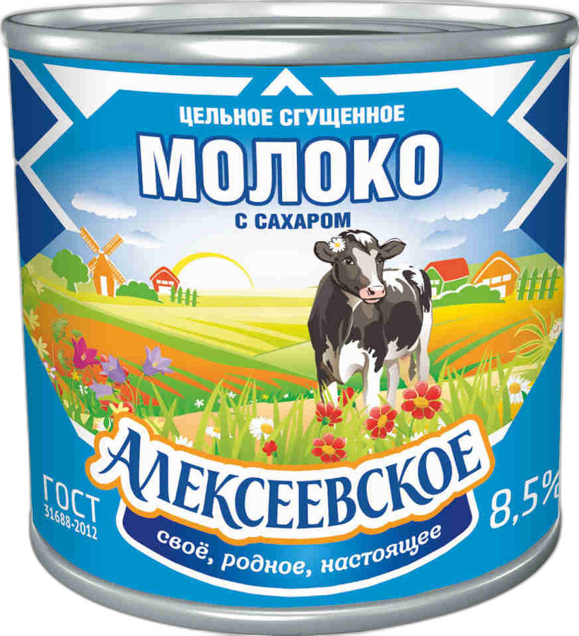 ალექსეევსკოე შესქ რძე 8.5% 380გრ 4607109470169