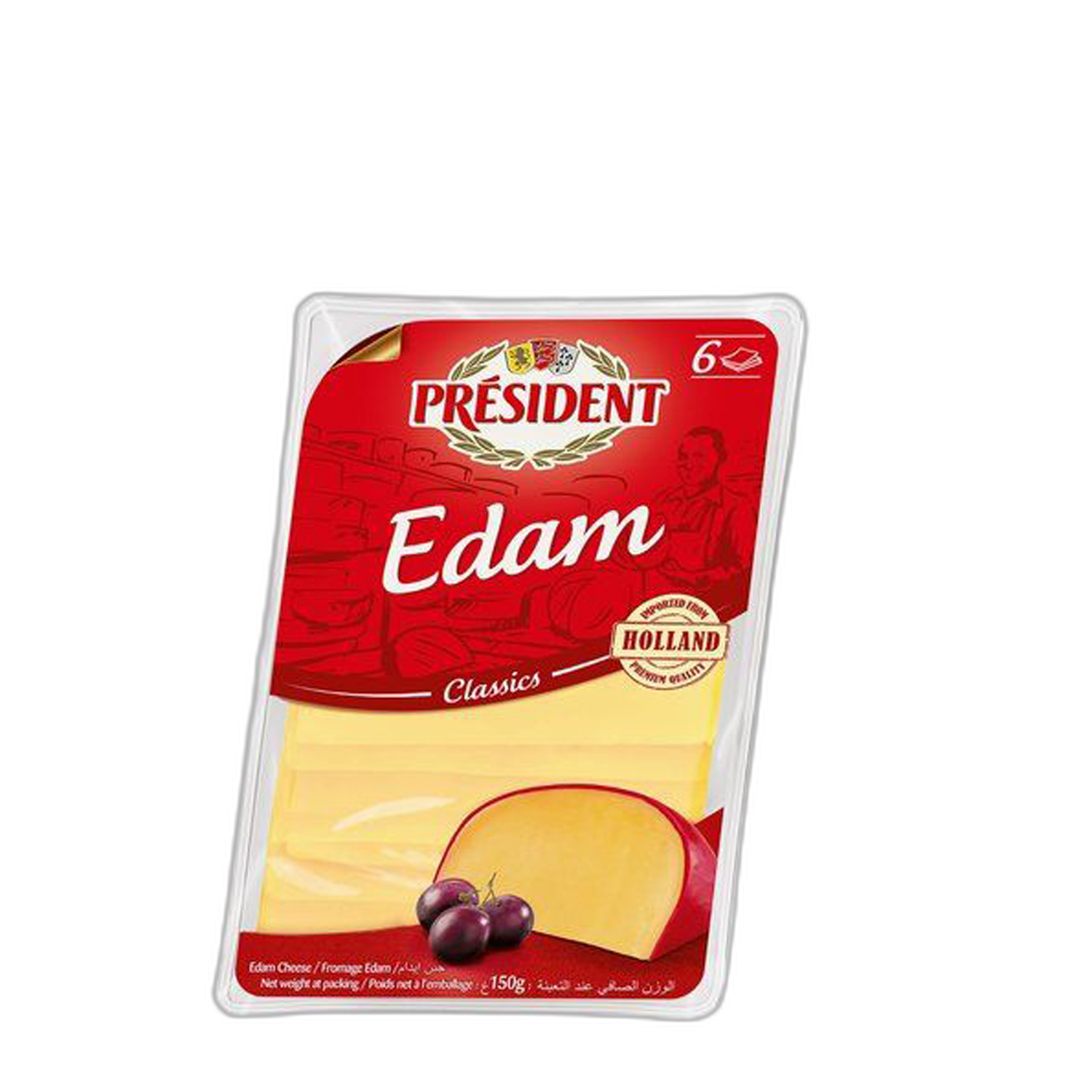 ყველი/პრეზიდენტი ედამი სლაისი/150გრ 8718444725206