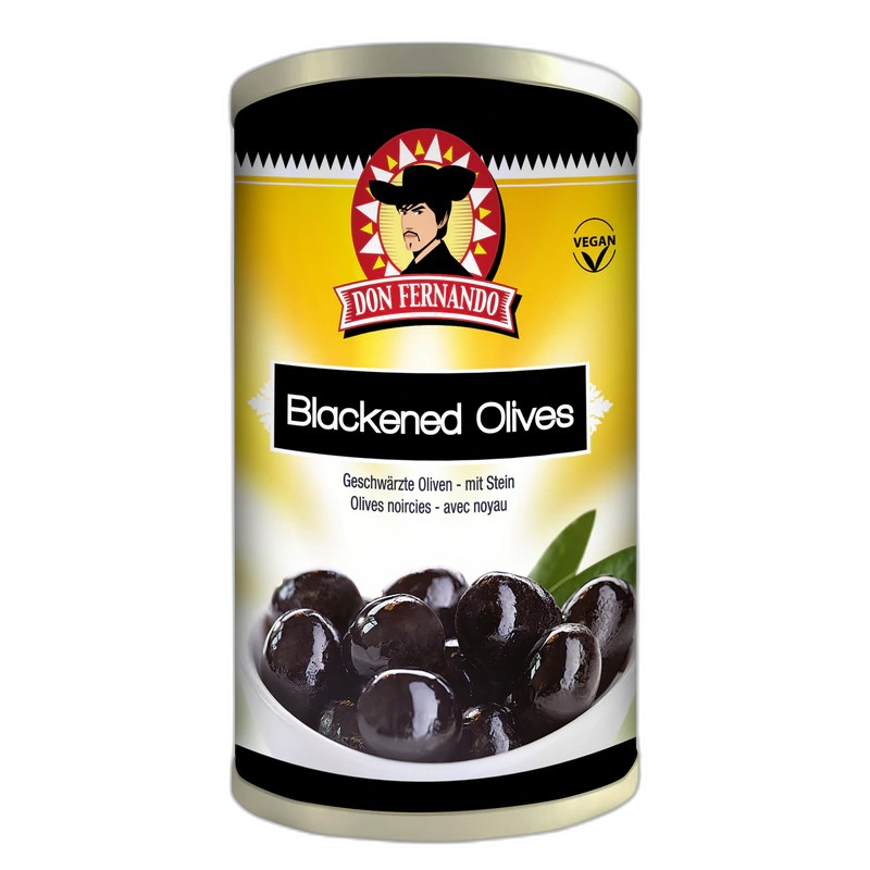 Blackened olives შავი ზეთისხილი კურკით 350გრ 9002859052200